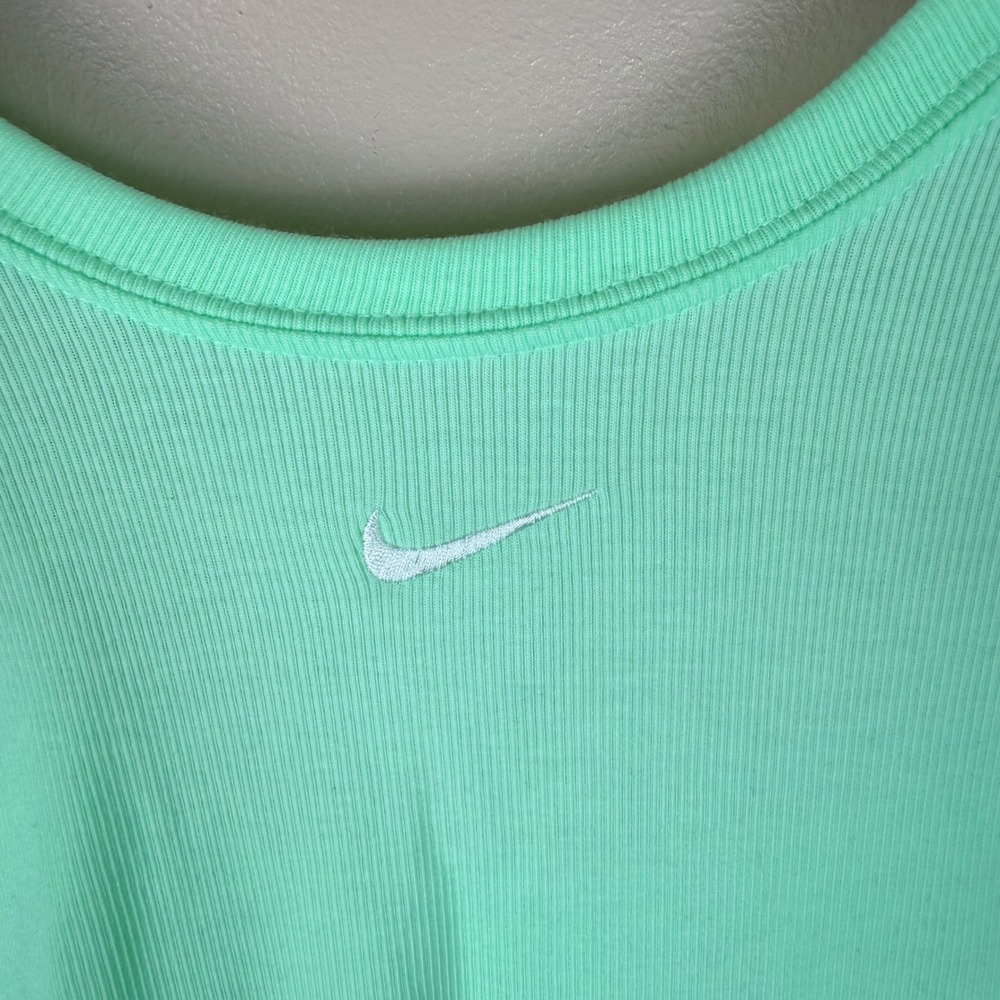Nike Womens Sportswear Essential Ribbed‎ Crop Top Spring Green - Picture 7 of 8